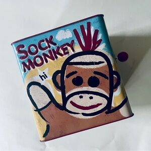 Sock Monkey Jack in the Box Toy